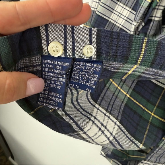 Nautica Men’s XXL Vintage 90s Plaid Button Down Shirt – Made in Jamaica - Picture 4 of 7